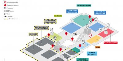 Mapa ng Cité des Sciences et de l ' industrie Antas 1