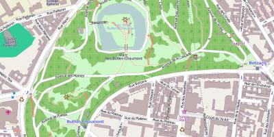 Mapa ng Parc des Buttes-Chaumont