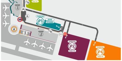 Mapa ng Beauvais airport parking