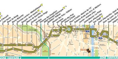 Mapa ng bus Paris linya 57