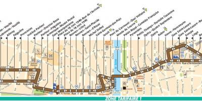 Mapa ng bus Paris linya 95