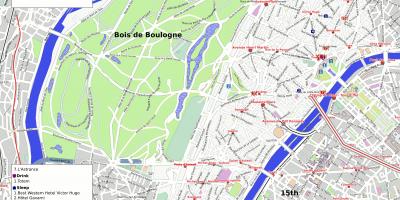 Mapa ng ika-16 na arrondissement ng Paris