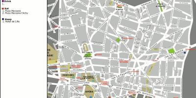 Mapa ng ika-9 na arrondissement ng Paris