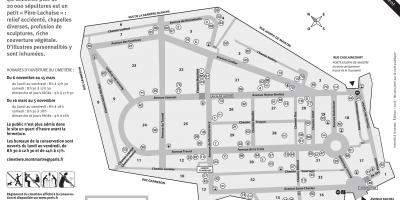Mapa ng Montmartre Sementeryo