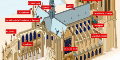 Mapa ng Notre Dame de Paris