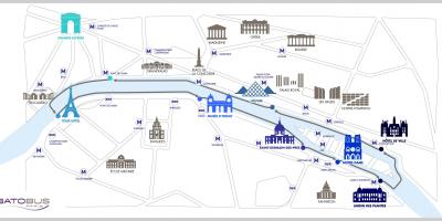 Mapa ng paris tourist boat