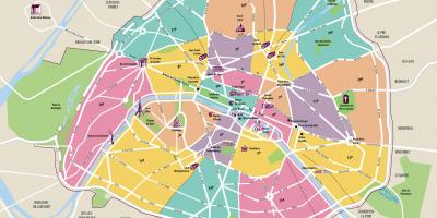 Mapa ng Paris nasa loob ng lunsod