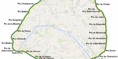 Mapa ng pintuan ng Lungsod ng Paris