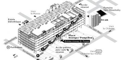 Mapa ng Pompidou Centre