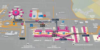 Mapa ng Roissy airport