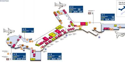 Mapa ng West Orly airport
